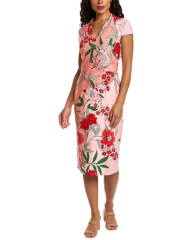 London Times Cap Sleeve Sheath Dress