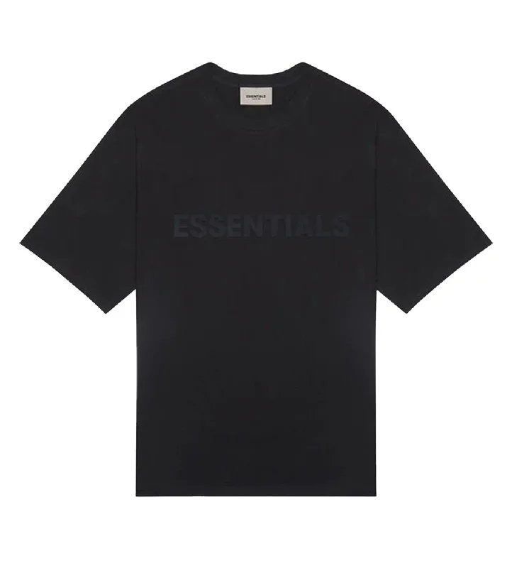 Essentials Black Tee Front Logo