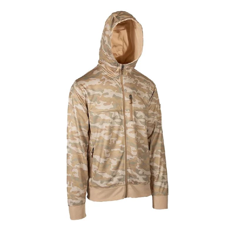 Full Zip Performance Hoodie | Desert Military Camo