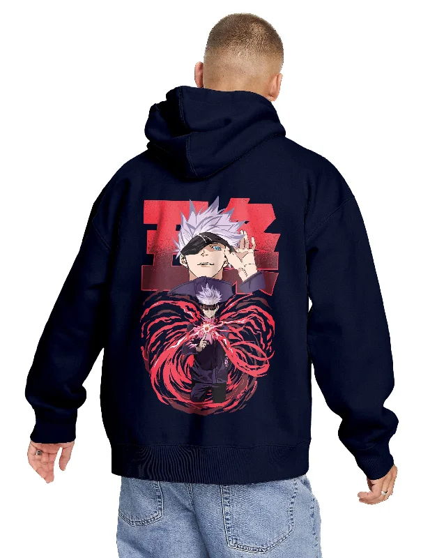 Gojo: The Strongest Sorcerer Hoodie (Left Pocket & Back)