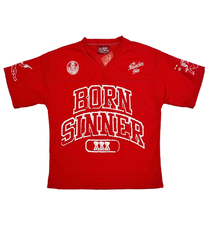 Heaven Sin Born Sinner FB Jersey Red