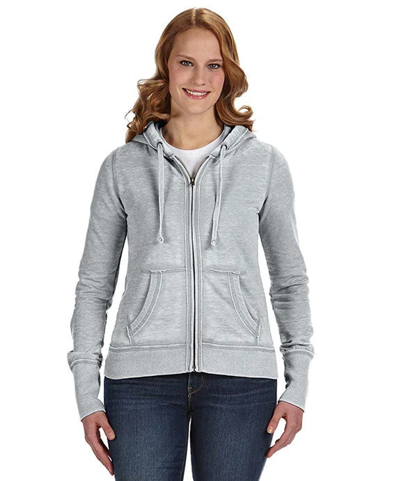 JA8913 - J America Ladies Zen Full-Zip Fleece Hooded Sweatshirt