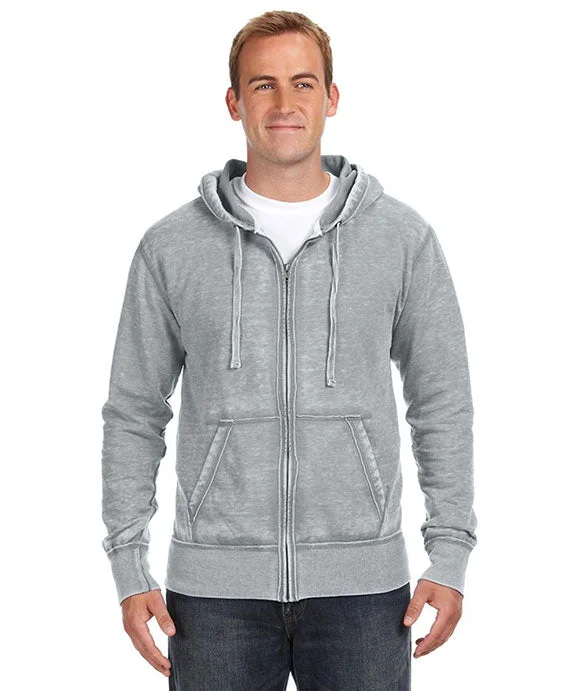 JA8916 - J America Adult Vintage Zen Full-Zip Fleece Hooded Sweatshirt