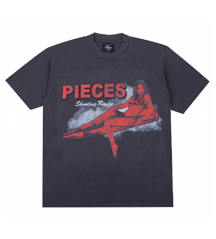 Pieces Shooting Range Tee Washed Black