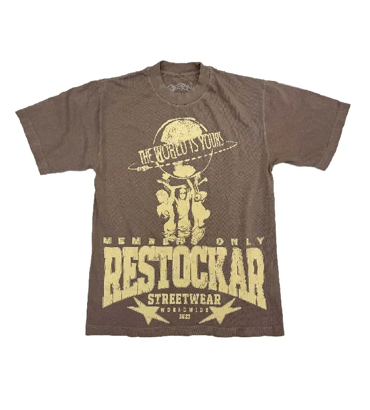 Restock AR The World Is Yours Tee Brown