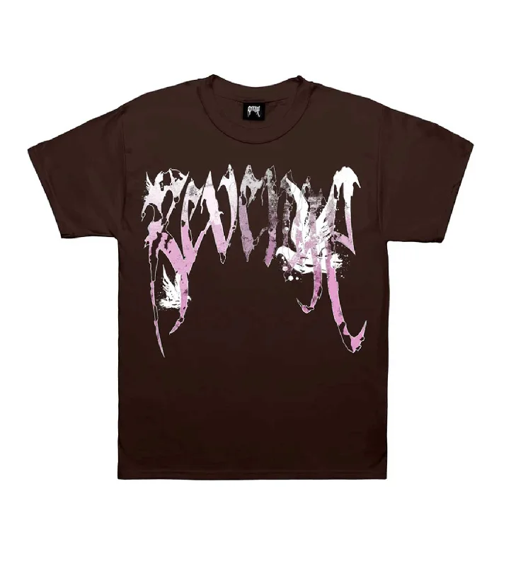 Revenge Graffiti Dove Tee Chocolate Brown