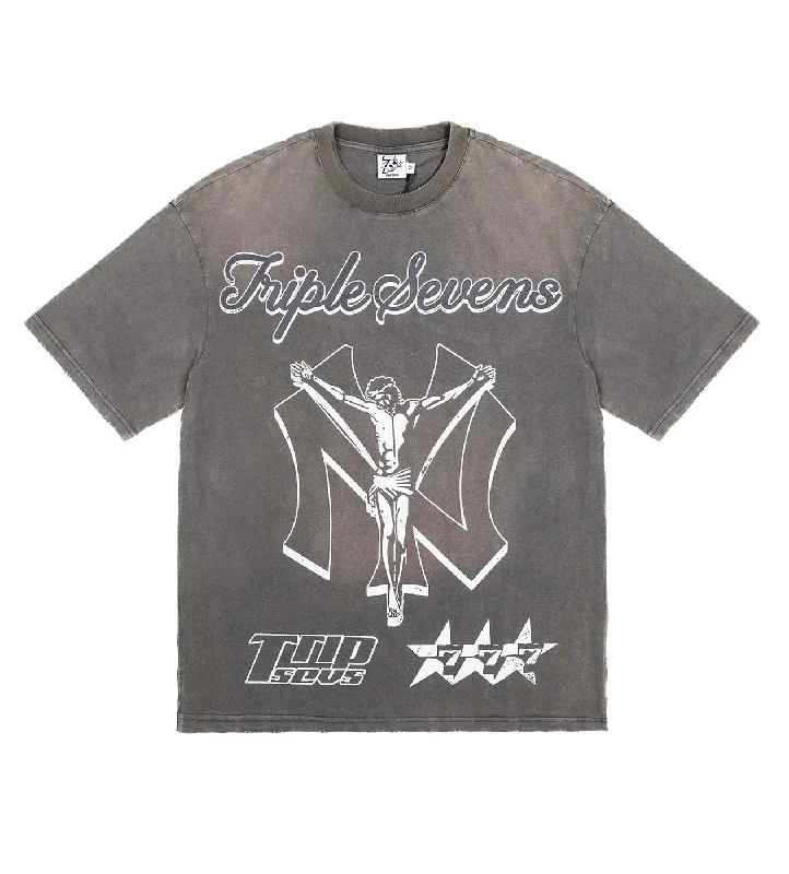 Triple Sevens NY Jesus Brown Tee