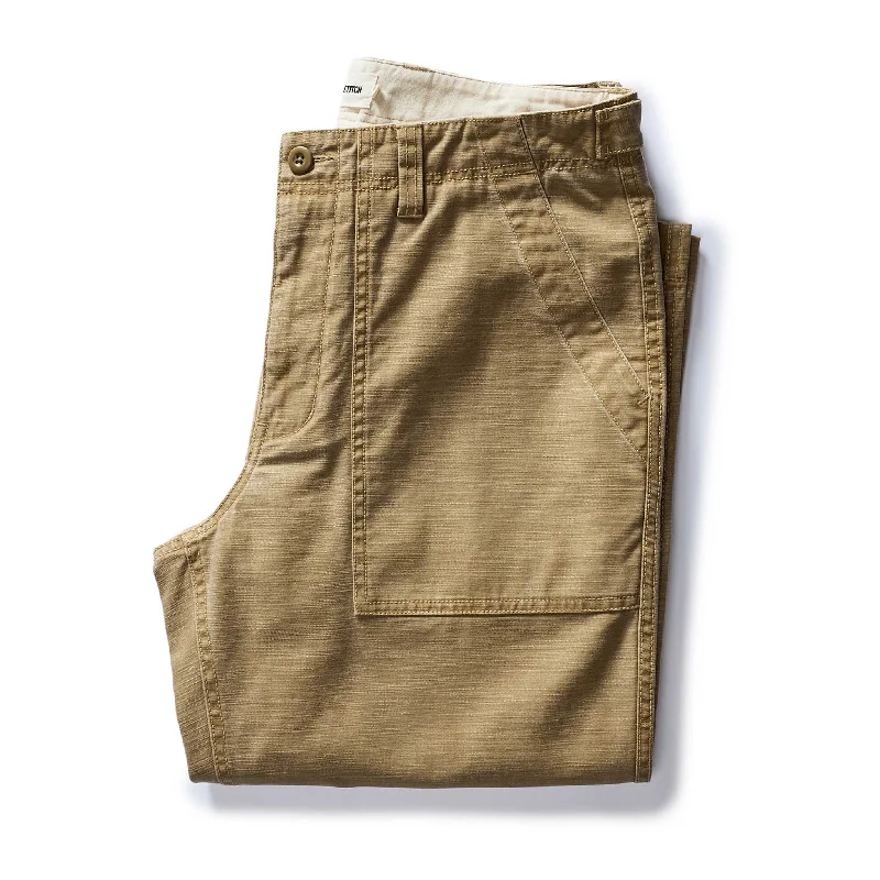 The Surplus Pant in Khaki Reverse Sateen