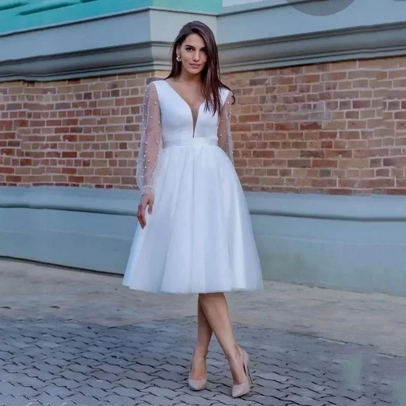 Prom Dresses Graduation 2022 Elegant Short Ivory Tull Wedding Dresses A Line Long Sleeves Pearl Knee-Length Prom Gowns Wedding Party Dress2022 Elegant Short Ivory Tull Wedding Dresses A Line Long Sleeves Pearl Knee-Length Prom Gowns Wedding Party Dress Prom Dresses Graduation 2022 Elegant Short Ivory Tull Wedding Dresses A Line Long Sleeves Pearl Knee-Length Prom Gowns Wedding Party Dress2022 Elegant Short Ivory Tull Wedding Dresses A Line Long Sleeves Pearl Knee-Length Prom Gowns Wedding Party Dress