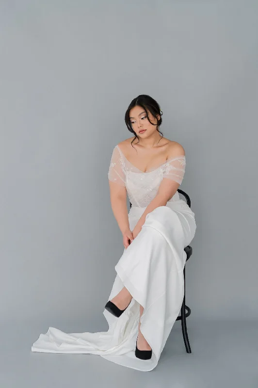 ADRIENNE Off The Shoulder Wedding Dress