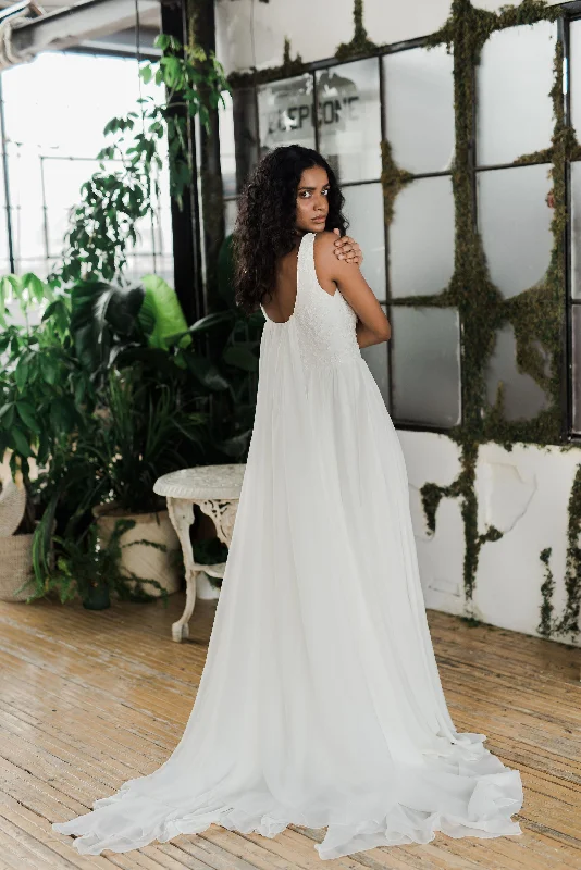 AURELIE Off the Rack Chiffon Bridal Gown