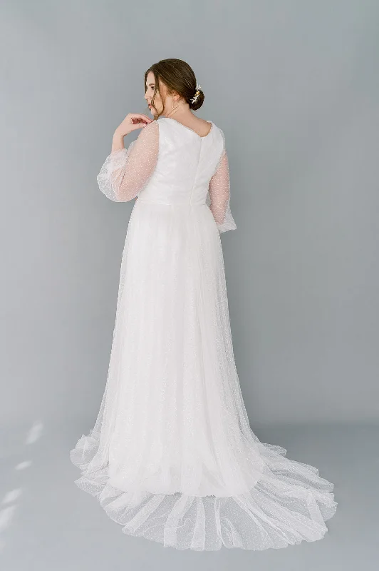 CELINE Sequin Tulle Wedding dress