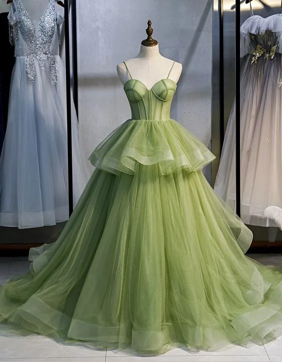 Fluorescent green Strapless Full Length Wedding Dress Prom Dress Evening Dress Formal Occasion Party Dress  C1496