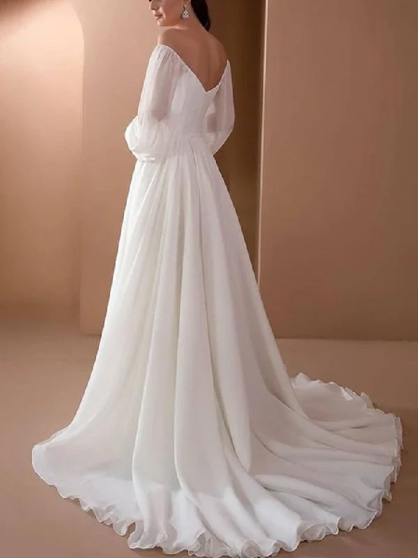 Cinessd  Gorgeous Mermaid Wedding Gown Embroidered Floral Lace Bridal Dresses Sexy V-Neck Backless Wedding Dress Robe De Mariage