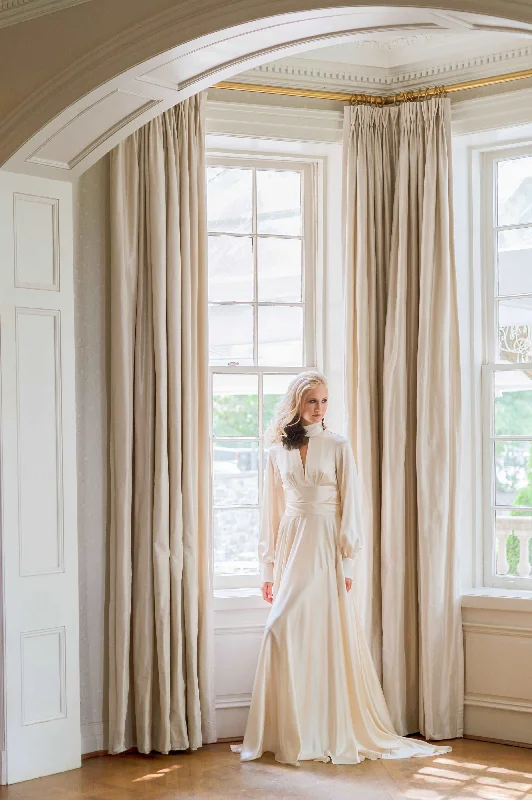 KAMALA Off the Rack silk wedding dress