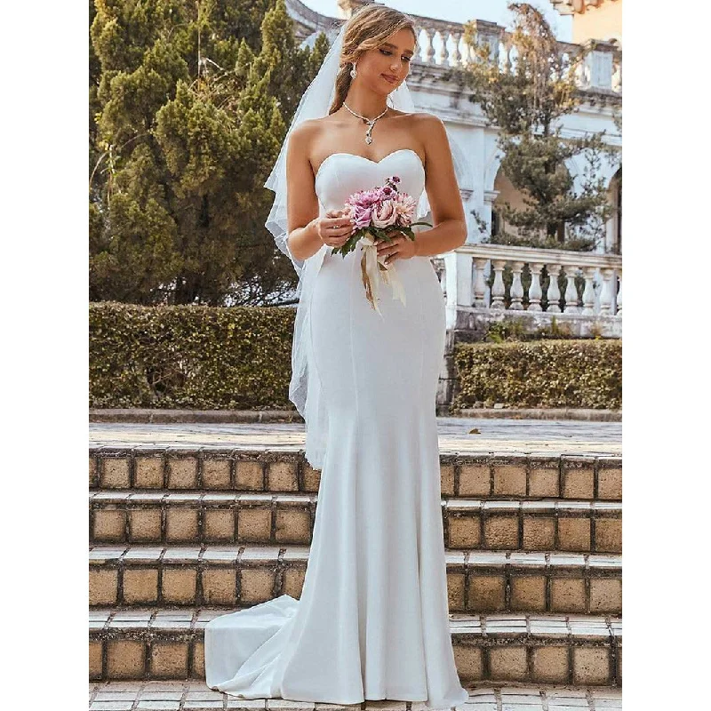 Minimalist Sweetheart Mermaid Wedding Dress