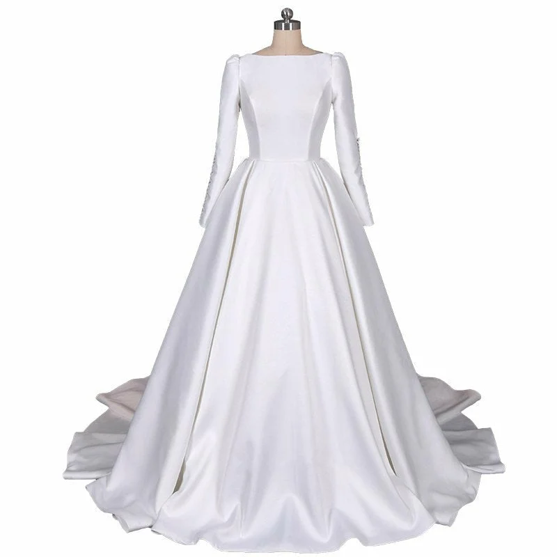 Royal Silk Cathedral Wedding Gown