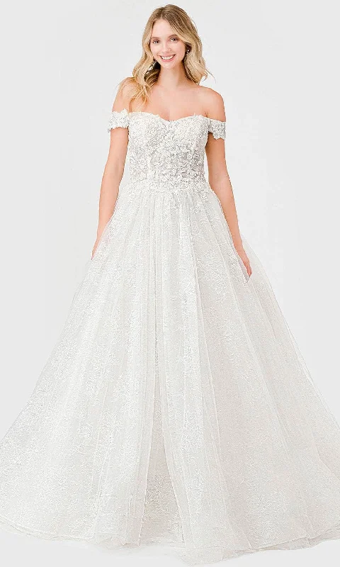 Trevi Collection MS0027 - Off Shoulder Lace Bridal Dress