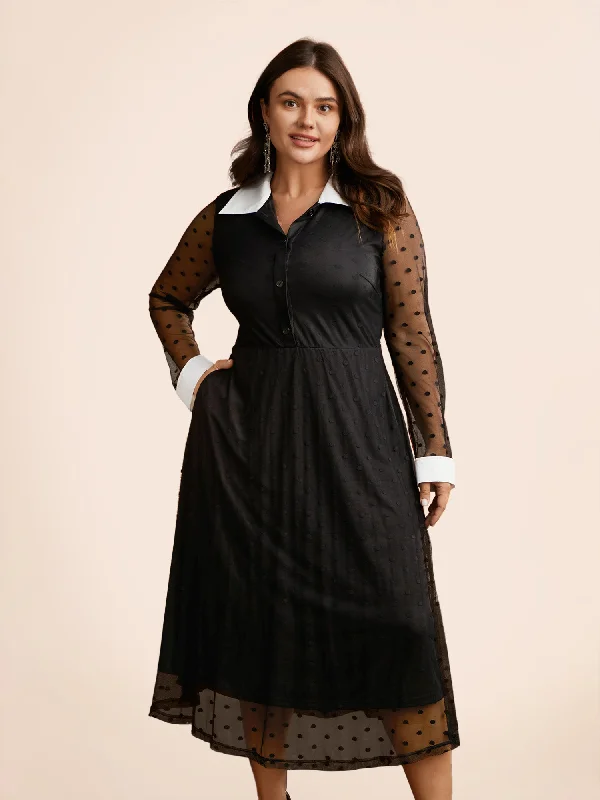 Vampire Polka Dot Waist-Cinching Midi Dress