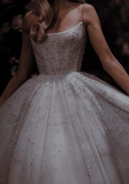 Wedding Dresses A-line Lace Tulle Princess Dress Sweet 16 Dress c3392